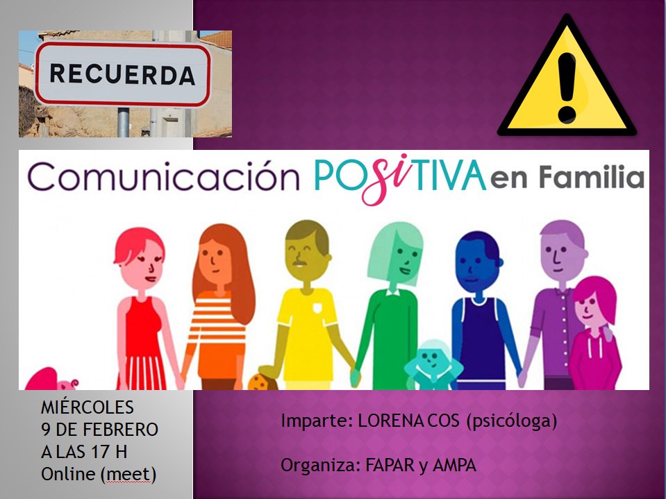 Charla «Comunicación Positiva en Familia»