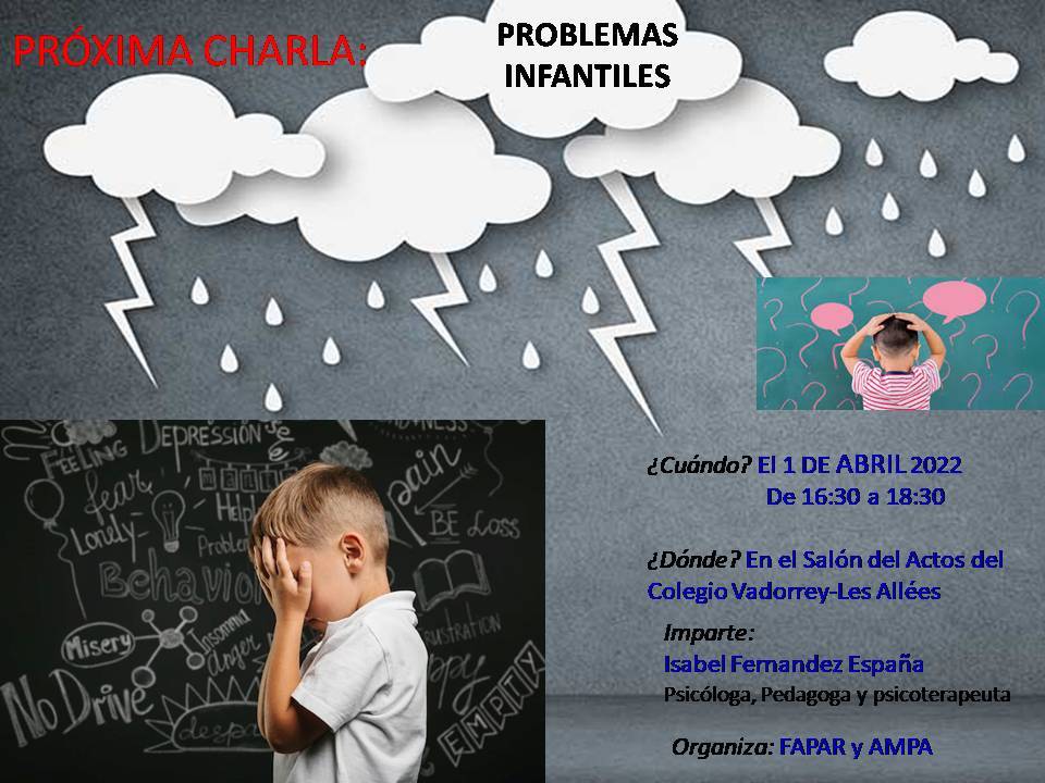 Charla formativa «Problemas infantiles»