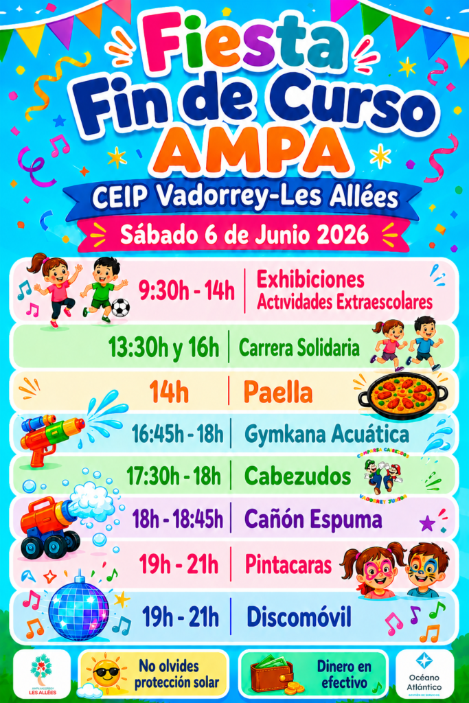Fiesta Fin de Curso AMPA 6 Junio 26 CEIP VADORREY-LES ALLÉES